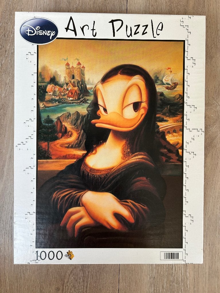 Disney Art Puzzle - Monna Daisy / Mona Lisa - 1000 st., Ophalen of Verzenden, 500 t/m 1500 stukjes, Zo goed als nieuw, Legpuzzel