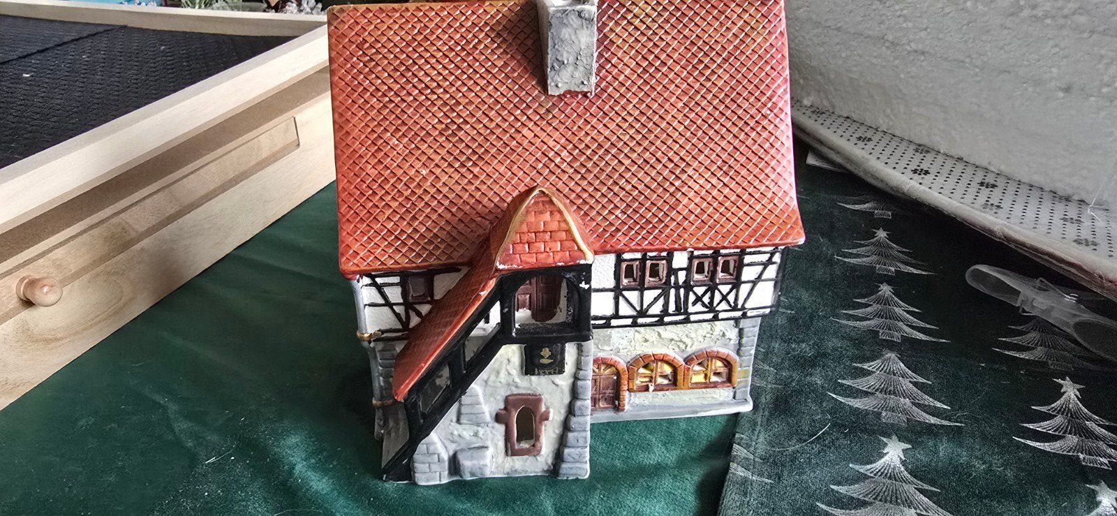 kersthuisjes theelicht huisjes van G Wurm, Ophalen, Gebruikt