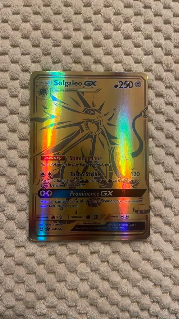 Pokémon kaart Golden Solgaleo GX, Verzenden, Nieuw, Losse kaart