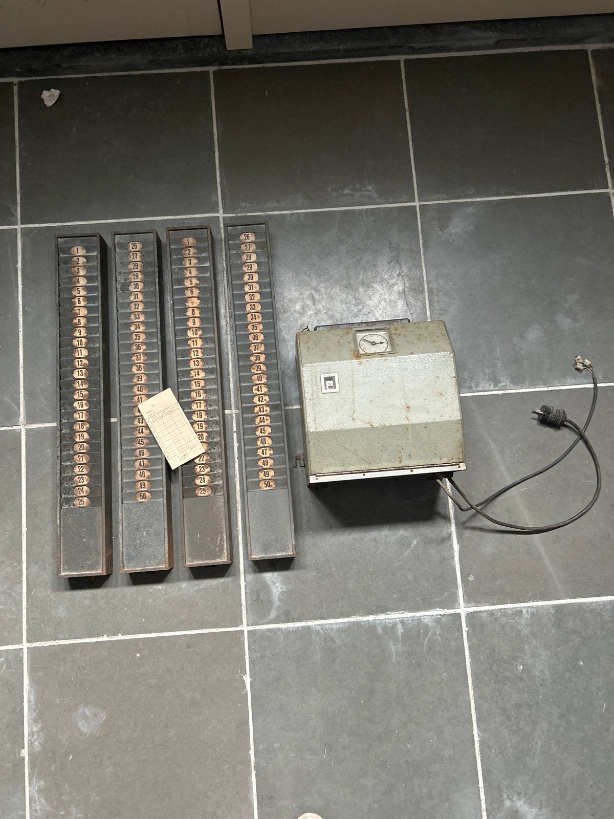 Vintage ponsklok met kaarthouders, Antiek en Kunst, Ophalen