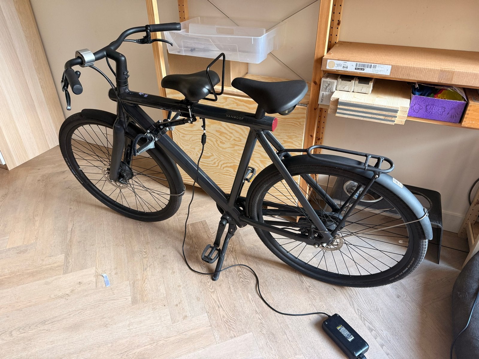 VanMoof S2 E-bike (werkt) met kinderzitje en oplader, Fietsen en Brommers, Elektrische fietsen, Ophalen, Gebruikt, 59 cm of meer