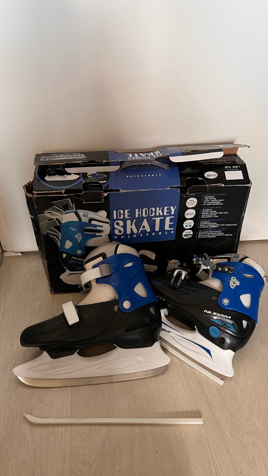 Verstelbare ijshockeyschaatsen, maat 38-41, Sport en Fitness, Schaatsen, Ophalen, Gebruikt, IJshockeyschaatsen, Nijdam