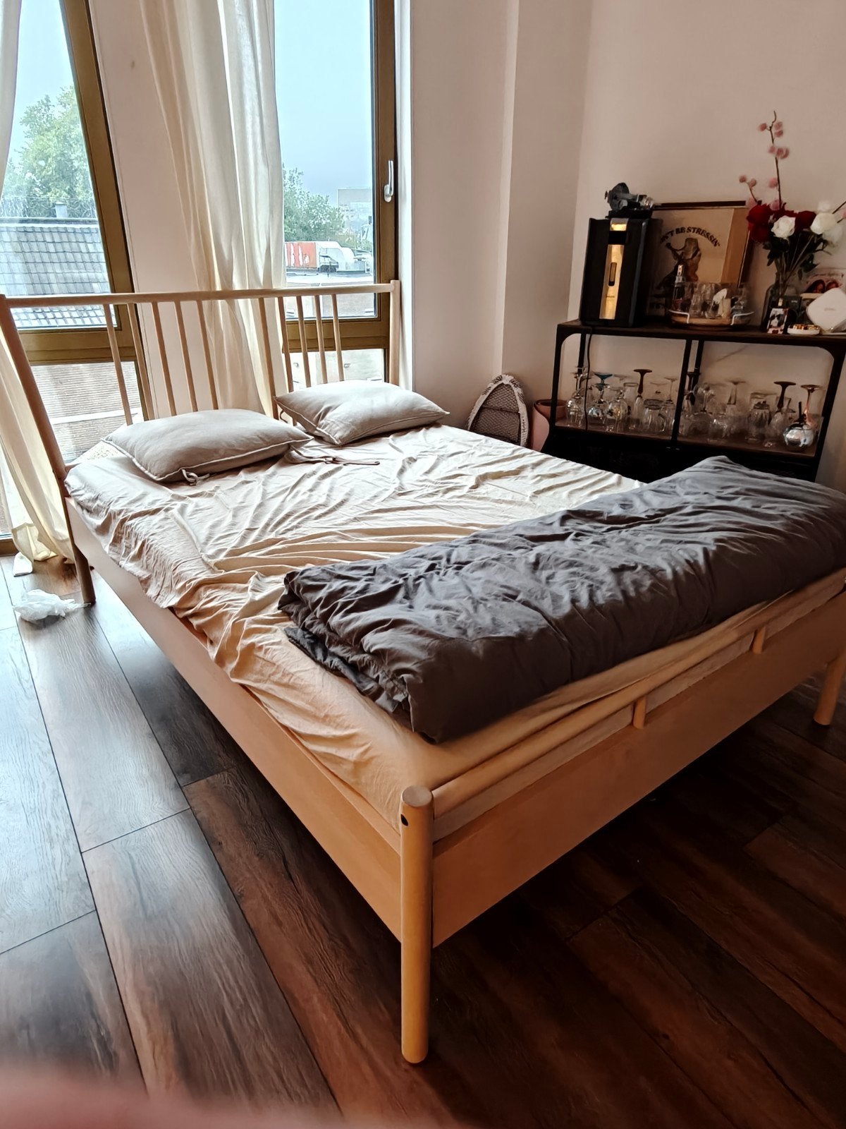 IKEA BJÖRKSNÄS tweepersoonsbed 140x200 cm incl. lattenbodem, Gebruikt, Overige kleuren, Tweepersoons, 200 cm