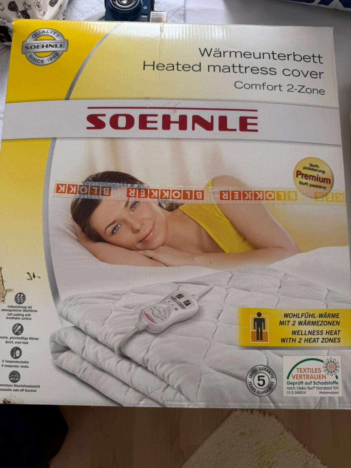 Electrische deken, Huis en Inrichting, Ophalen, Eenpersoons, Wit, Deken of Dekbed