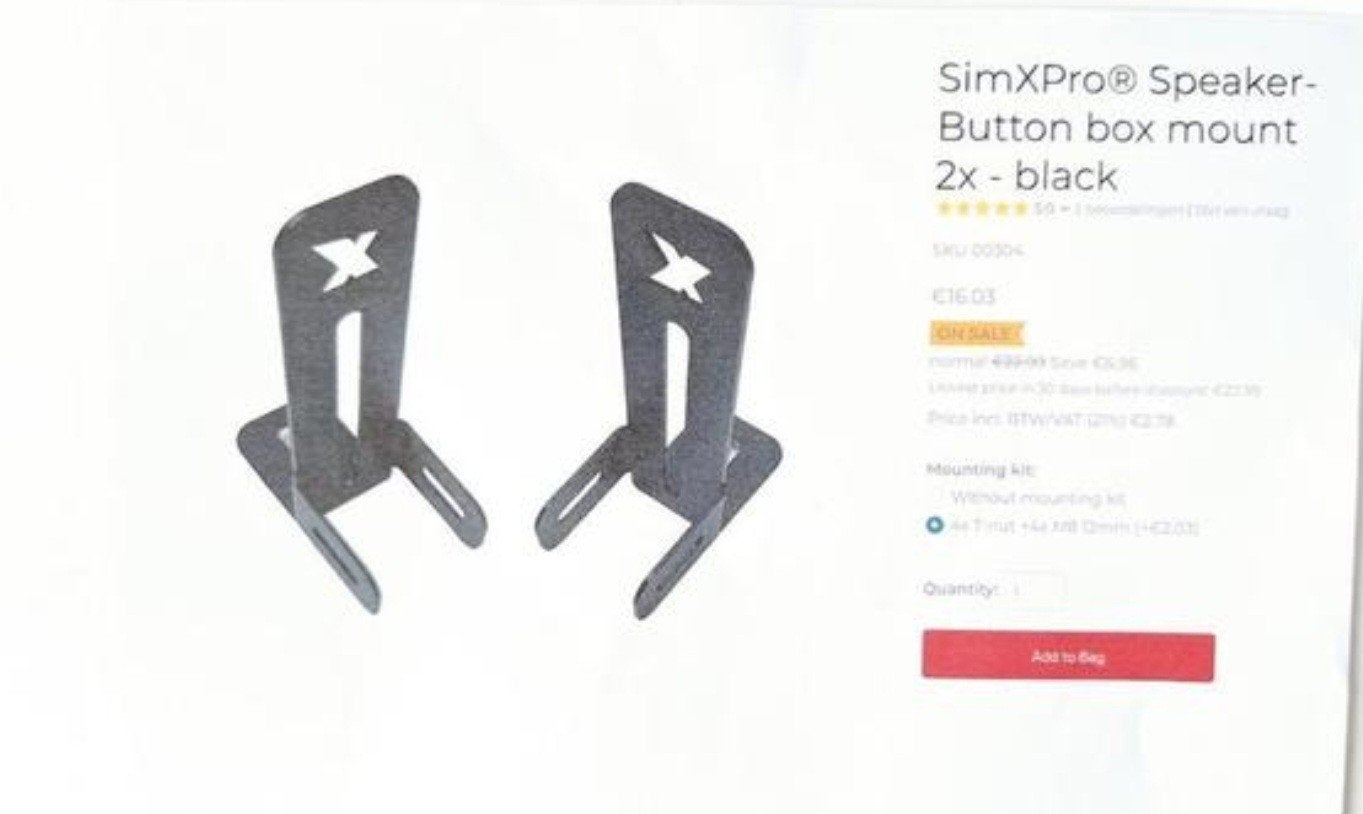 SimXPro speaker button box mount 2x black sim x pro

Kijk oo, Ophalen of Verzenden