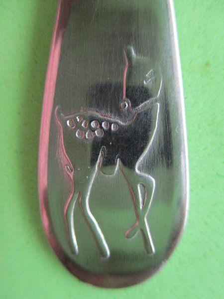 (KB5266) Kinderbestek Bambi kleine lepel, Ophalen of Verzenden, Gebruikt