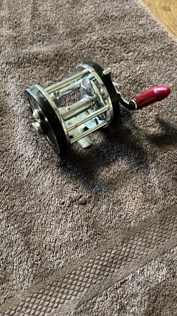 Vintage Immec Vismolen (Reel) - Made in Japan, Watersport en Boten, Ophalen, Zo goed als nieuw, Molen