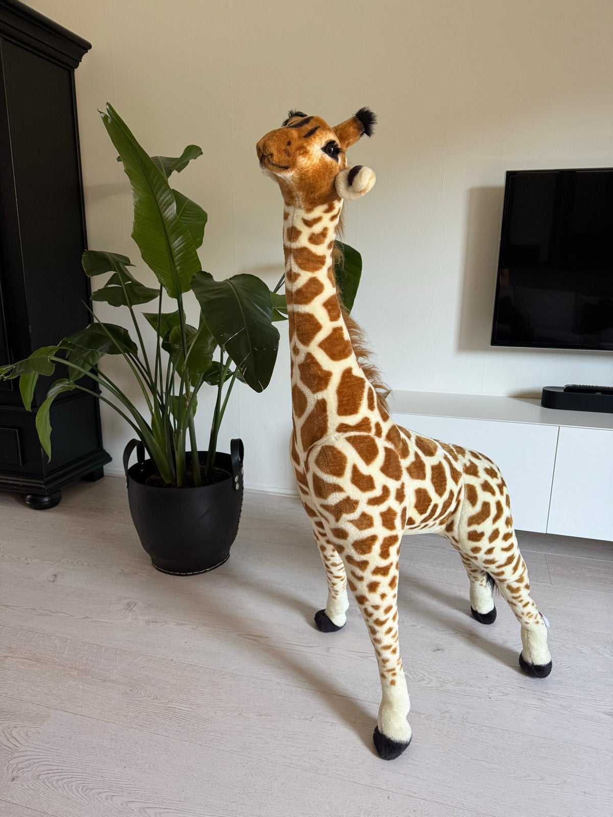 Grote knuffelgiraf - Zo goed als nieuw, Kinderen en Baby's, Speelgoed | Knuffels en Pluche, Ophalen, Overige merken, Giraf, Overige karakters