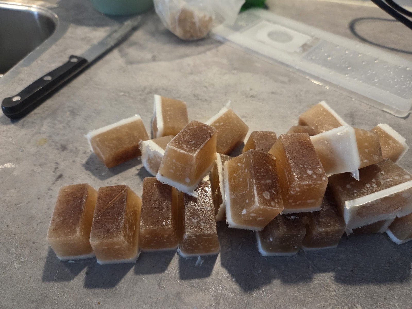 Bone broth gelei blokjes - ingevroren., Ophalen, Hond