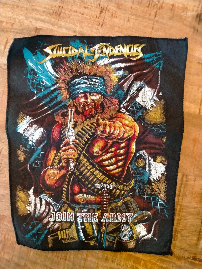 Suicidal Tendencies vintage muziek backpatch patch RARE, Ophalen of Verzenden, Gebruikt, Kleding