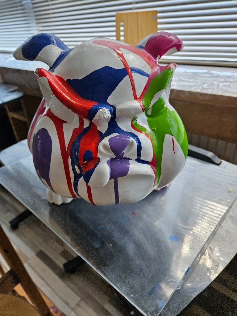 Uniek bulldog beeld - 45x25cm - perfecte staat, Ophalen, Meerkleurig, Overige materialen, Zo goed als nieuw
