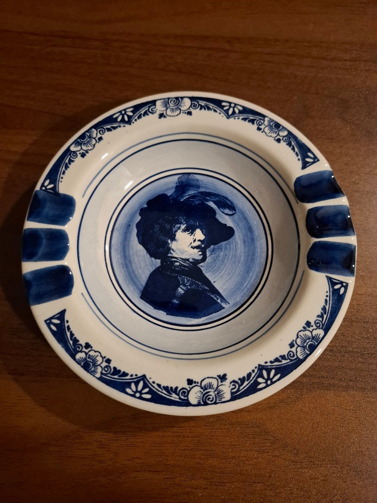 Delfts Blauw Asbak met Rembrandt Portret, Antiek en Kunst, Ophalen of Verzenden