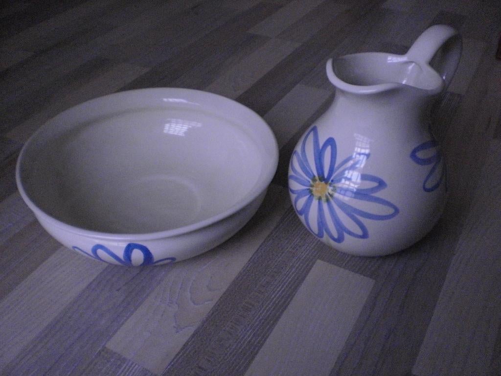 Lampet stel handbeschilderd, Antiek en Kunst, Antiek | Keramiek en Aardewerk, Ophalen of Verzenden