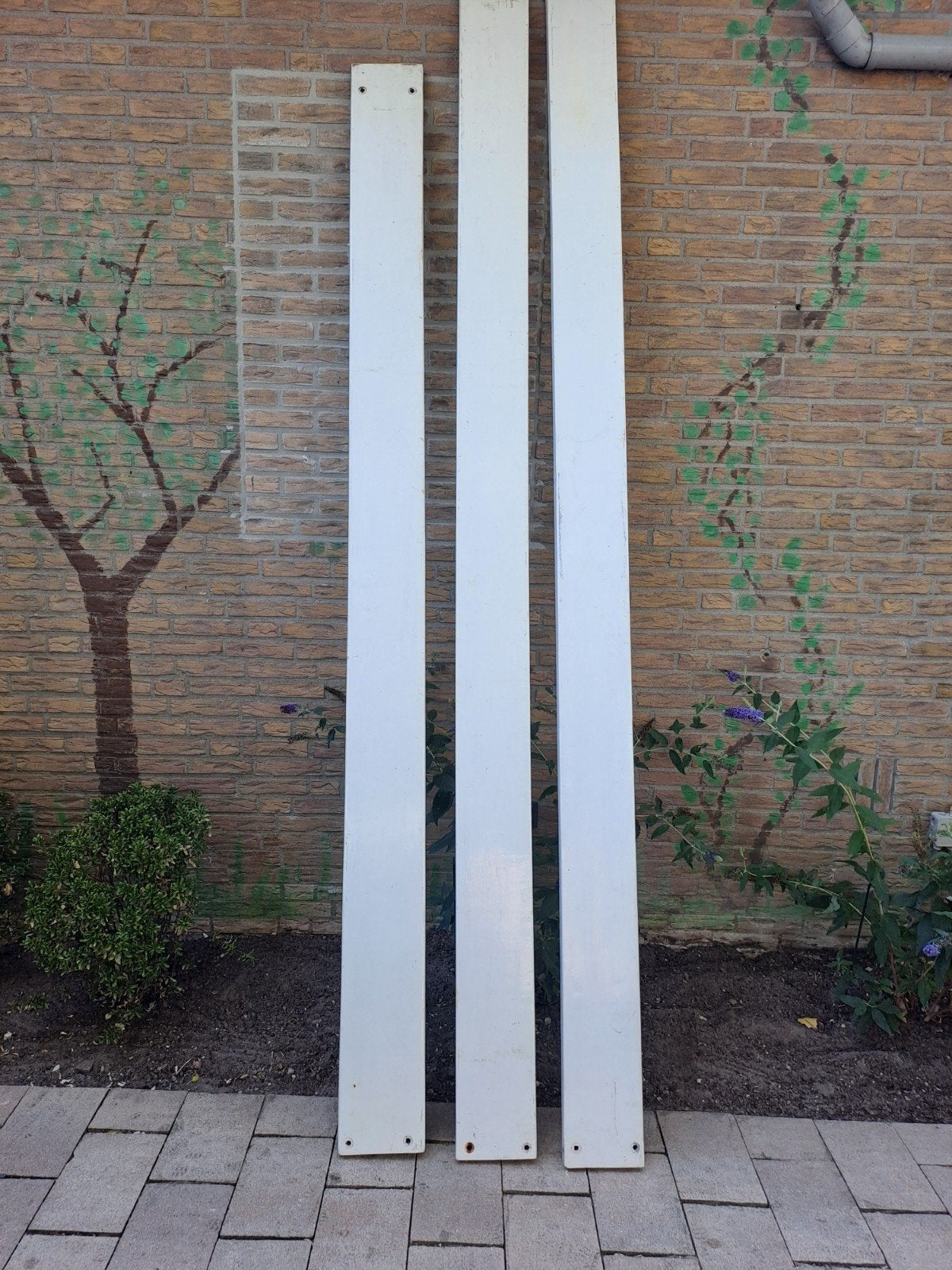 hardhout planken 3 meter, Ophalen, Gebruikt, Overige materialen, Plinten