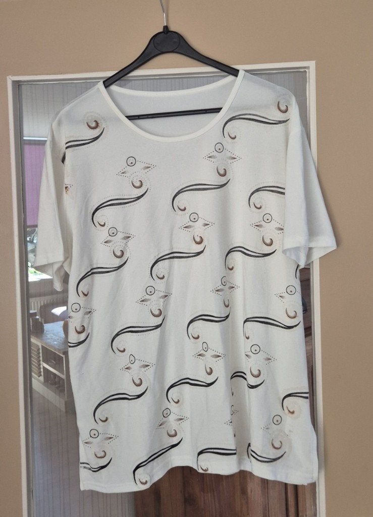 Dames T-shirt, wit, maat L, Kleding | Dames, Wit, Maat 42/44 (L), Ophalen of Verzenden, Korte mouw