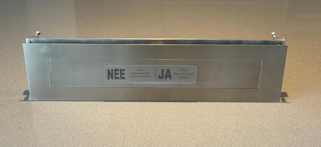 Formani “square” LSQ620, RVS briefplaat/brievenbus, Tuin en Terras, Brievenbussen, Brievenbusklep, Ophalen of Verzenden, Zo goed als nieuw