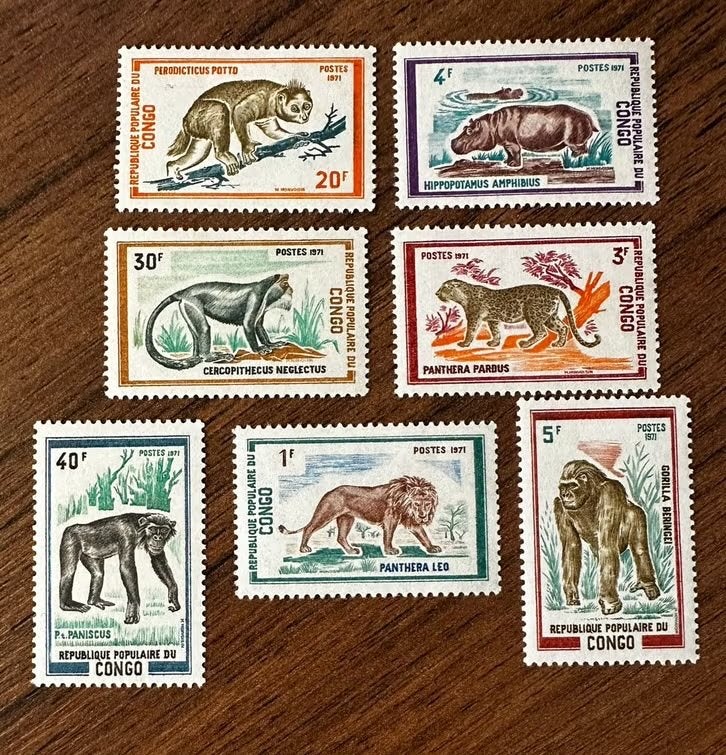 Congo Brazzaville 1971 Dieren Postzegels - Ongebruikt, Ophalen of Verzenden, Overige landen