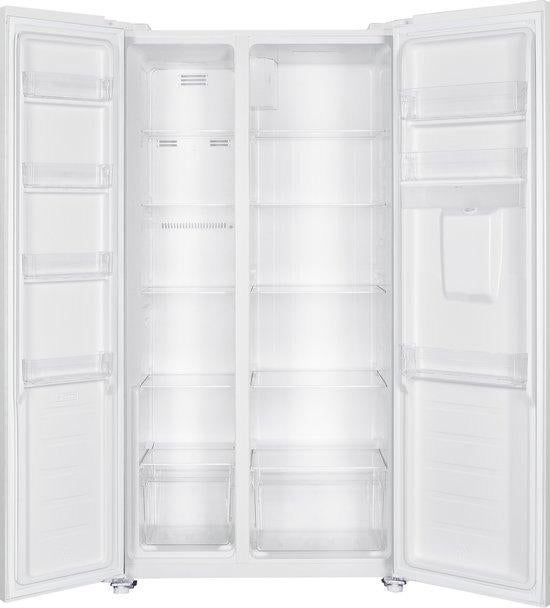 Exquisit SBS146-WS-041EW - Amerikaanse koelkast - ACTIE, 200 liter of meer, 60 cm of meer, Nieuw, Domest