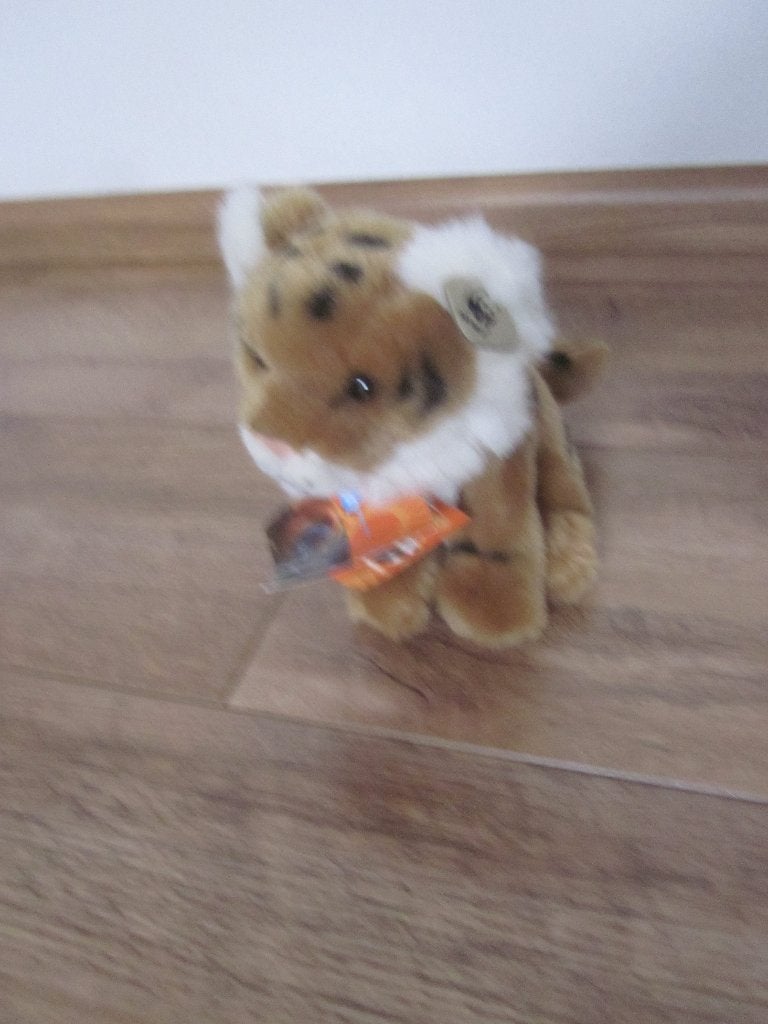 WWF Albert Heijn bruine zacht pluche tijger van 15cm., Nieuw, Ophalen of Verzenden, Wasbaar, Middelgroot (20 tot 80 cm)
