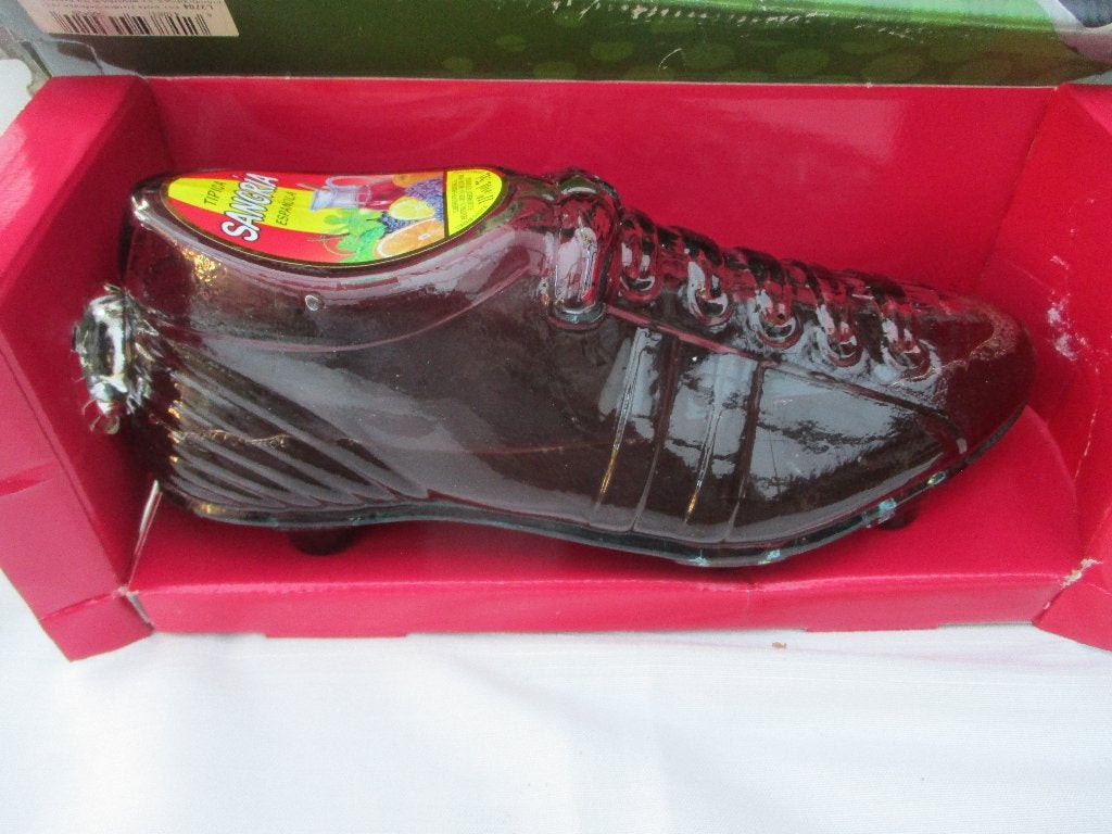 Glazen Voetbalfles (Sangria),v.a 25,00e, Ophalen of Verzenden, Zo goed als nieuw, Overige typen