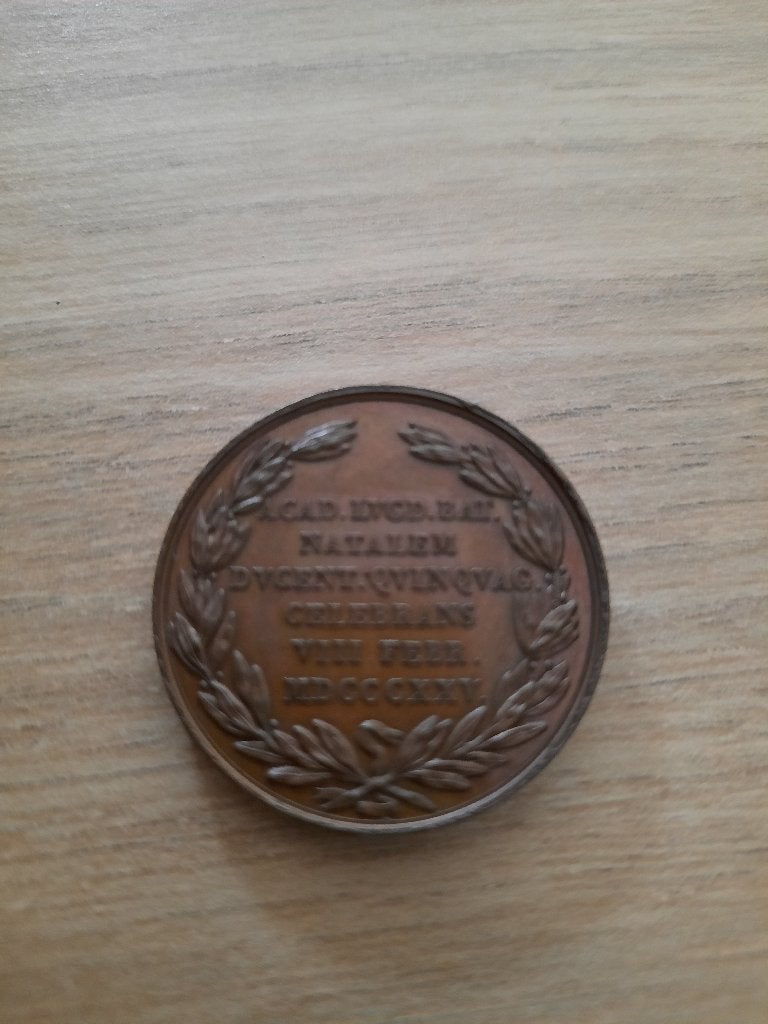 Bronsen penning 250 jaar Leiden, Ophalen of Verzenden, Brons, Nederland