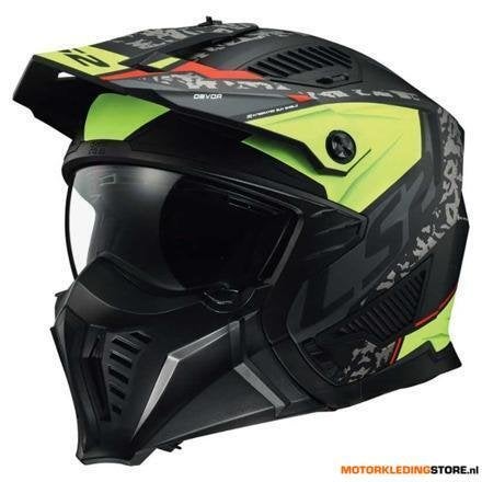 LS2 OF606 Drifter Devor Helm, Mat Zwart-Fluor, Ophalen of Verzenden, Nieuw met kaartje
