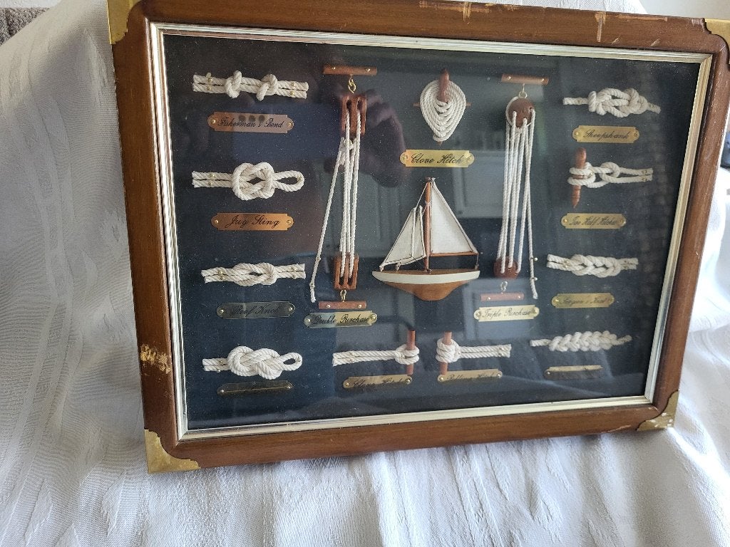 Ingelijst nautische knopenbord, Ophalen of Verzenden