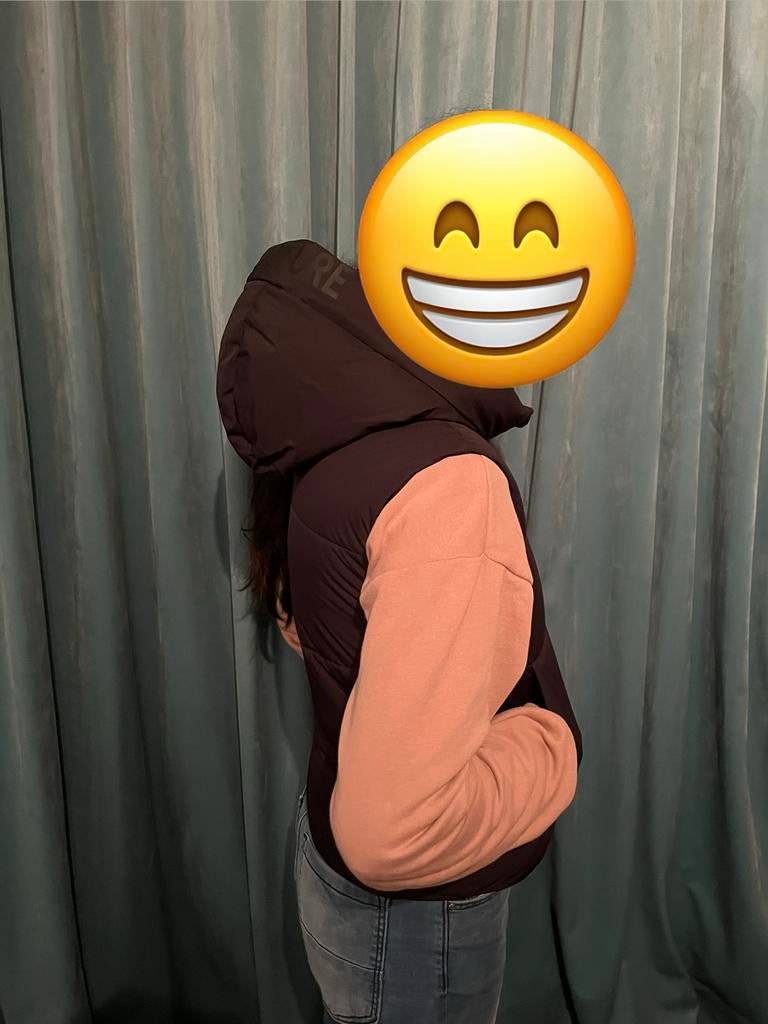 Zwarte meisjes bodywarmer maat 146, Ophalen of Verzenden, Zo goed als nieuw, Meisje, Jas