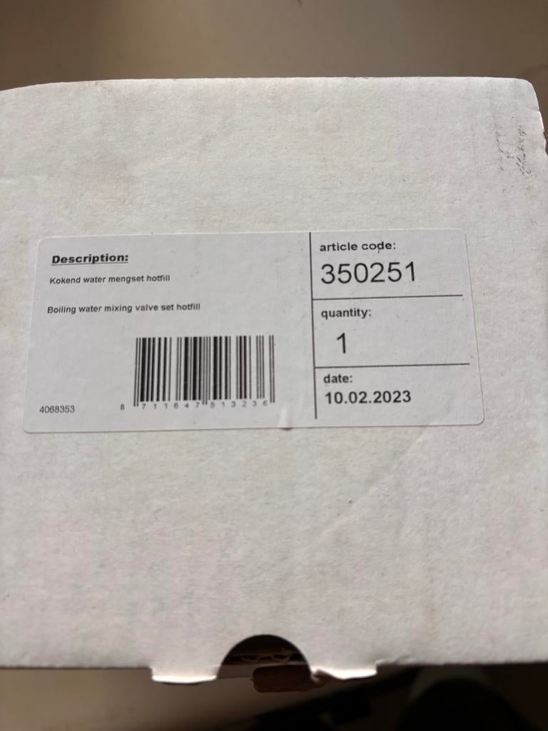 Kokend water mengset hotfill, Ophalen, Nieuw, Koper, Kraan