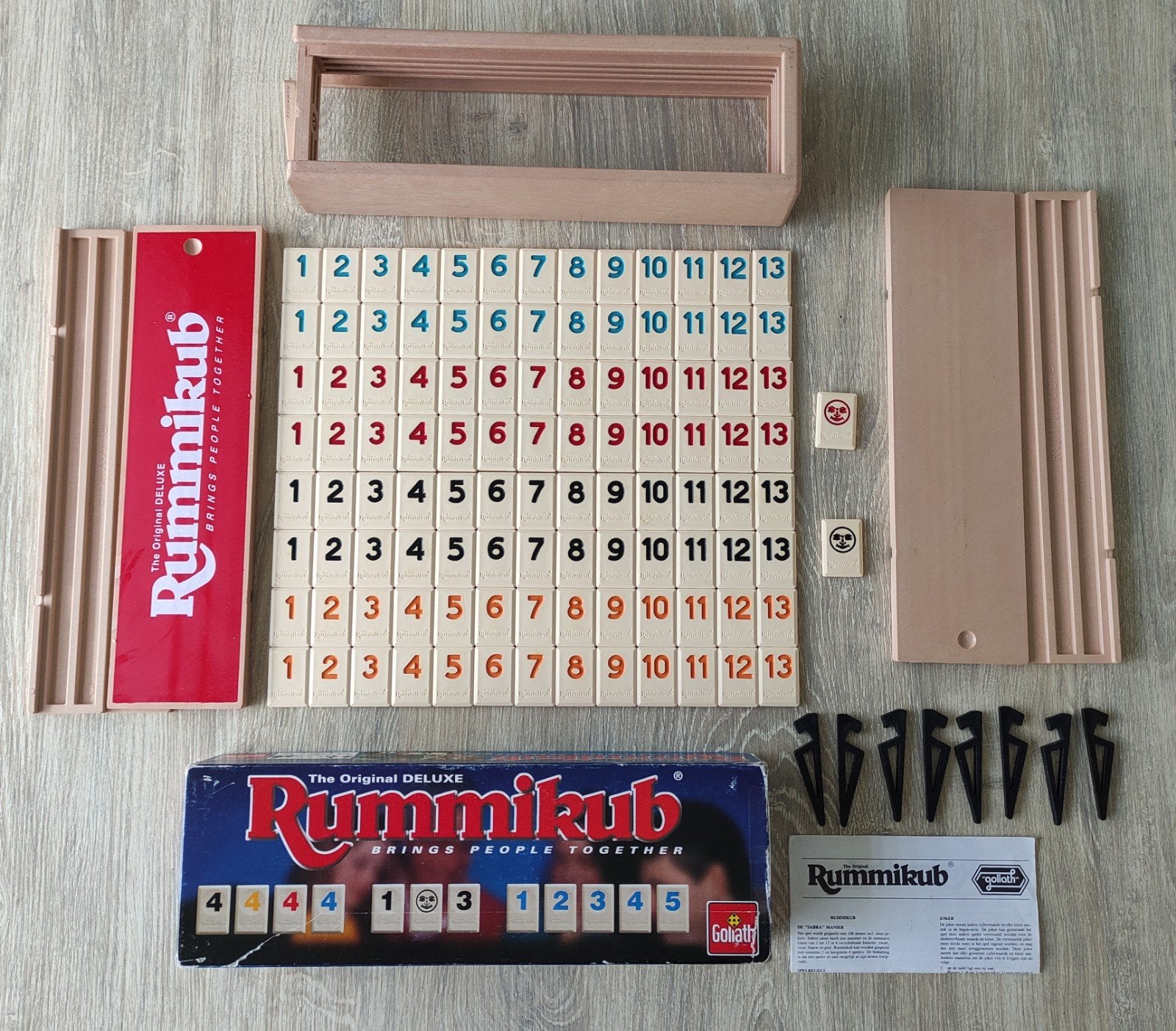 RUMMIKUB DELUXE met STENENMAAT 40 x 30 GOLIATH, Ophalen of Verzenden