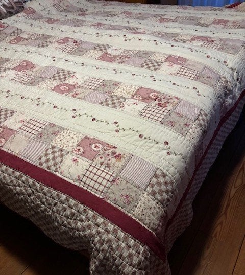 Sprei - zware kwaliteit - artisanaal - 2-zijdig - 250x225cm, Lits-jumeaux, Beige, Overige typen, Nieuw