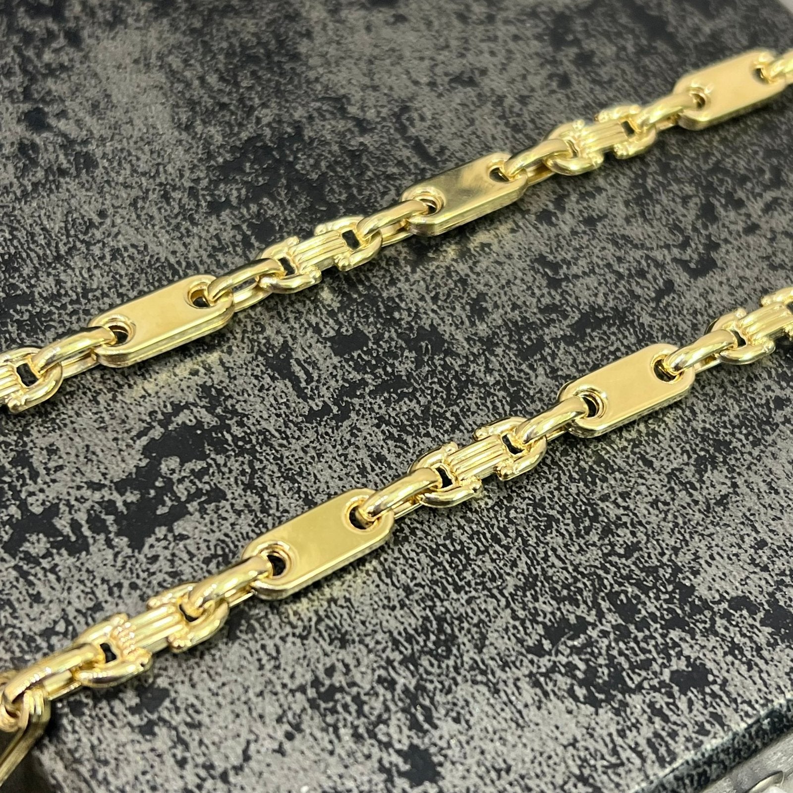 14k gouden ketting nieuw kingsley schakel, Ophalen of Verzenden, Nieuw, Goud