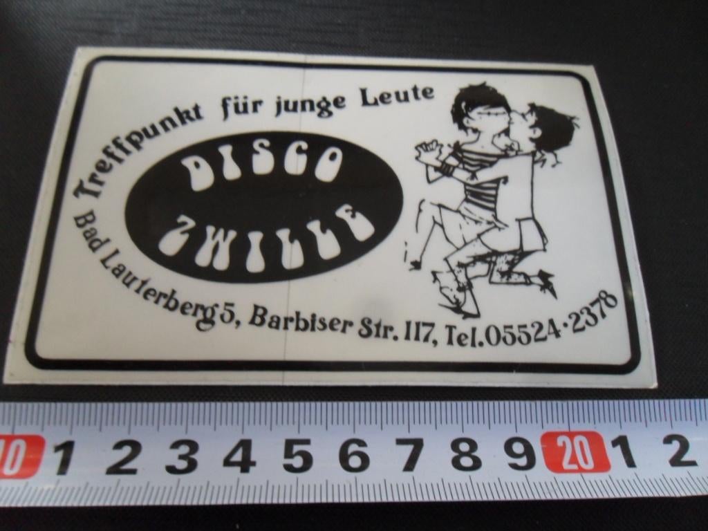 sticker Disco Zwille Treffpunkt für junge Leute, Verzamelen, Ophalen, Zo goed als nieuw