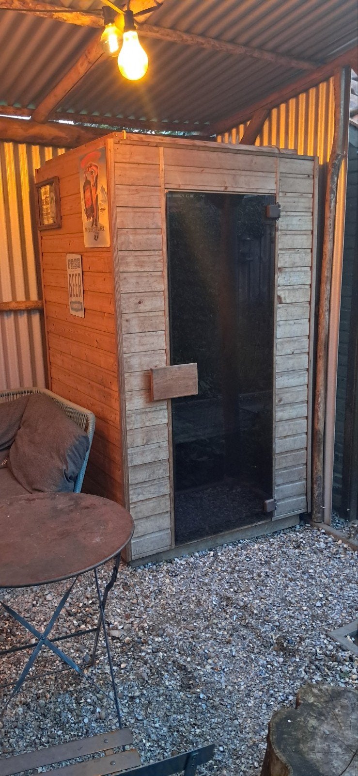 Infrarood sauna 2-persoons met radio, Ophalen, Gebruikt, Overige typen