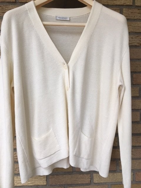 Roomwit gebreid vest van Rivamonti in XL - XXL NIEUW, Wit, Maat 46/48 (XL) of groter, Nieuw, Verzenden