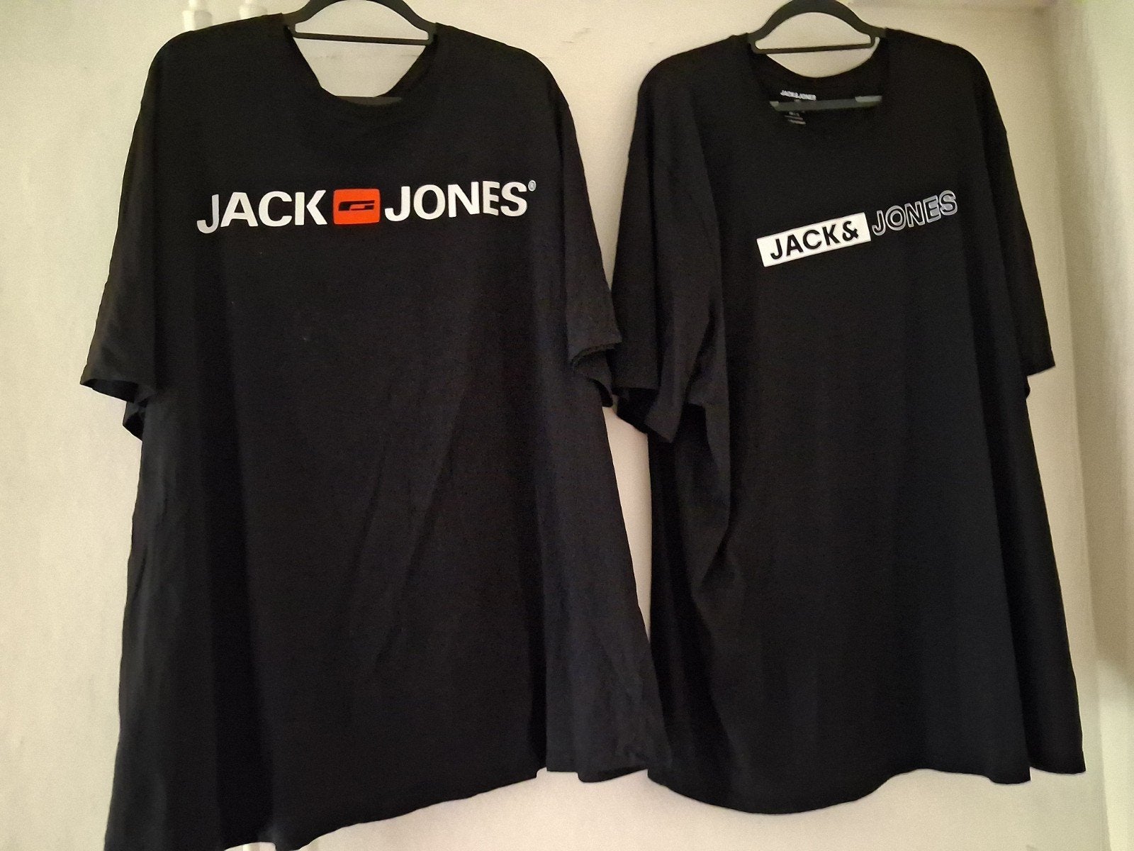 2 JACK & JONES T-SHIRTS ZWART MAAT 6XL (NIEUW!!), Kleding | Heren, Grote Maten, Ophalen, Zwart, Shirt, Zo goed als nieuw