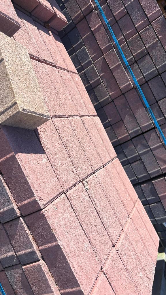 BKK 6 cm rood zwart 71m2 mooi restant, Klinkers, Ophalen of Verzenden, Zo goed als nieuw, 10 m² of meer
