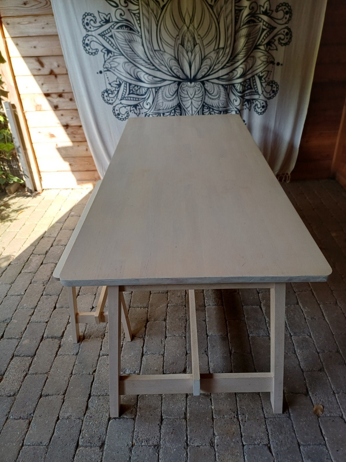 Ikea tafel en bankje, Ophalen, Rechthoekig, 100 tot 150 cm, 50 tot 100 cm