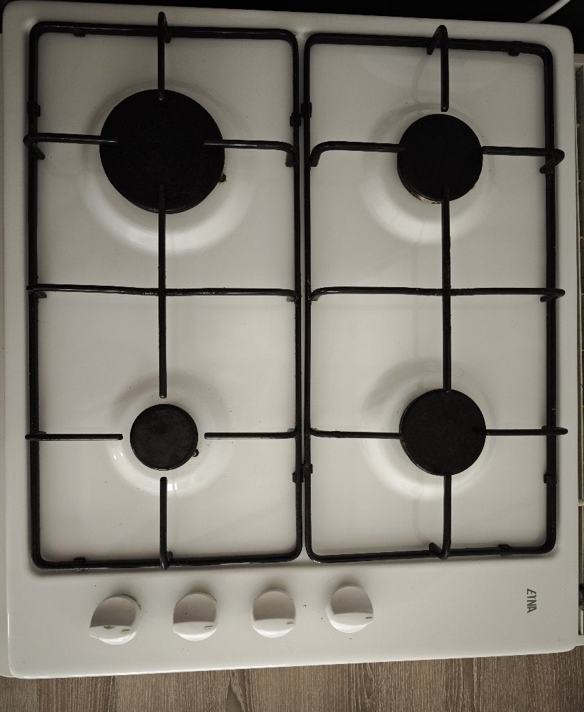 ETNA Gas Hob (White) - 4 Burners incl. gas hose, Witgoed en Apparatuur, Kookplaten, Ophalen, Gebruikt, 4 kookzones, Gas