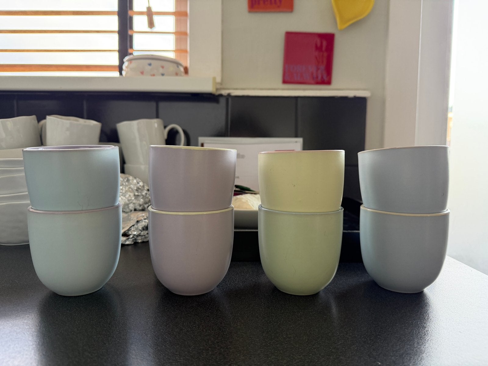 Koffiekopjes (set 4x2), Ophalen, Steen, Gebruikt, Overige stijlen