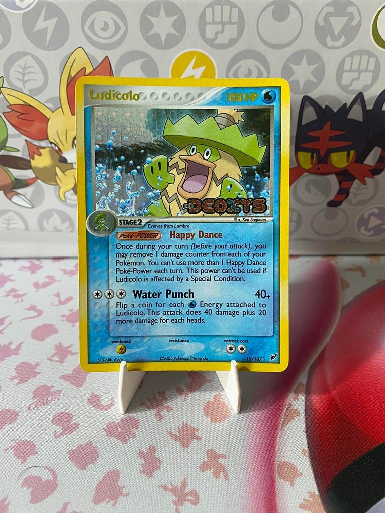 POKEMON NEAR MINT LUDICOLO REVERSE STAMPED DX 19, Verzenden, Zo goed als nieuw
