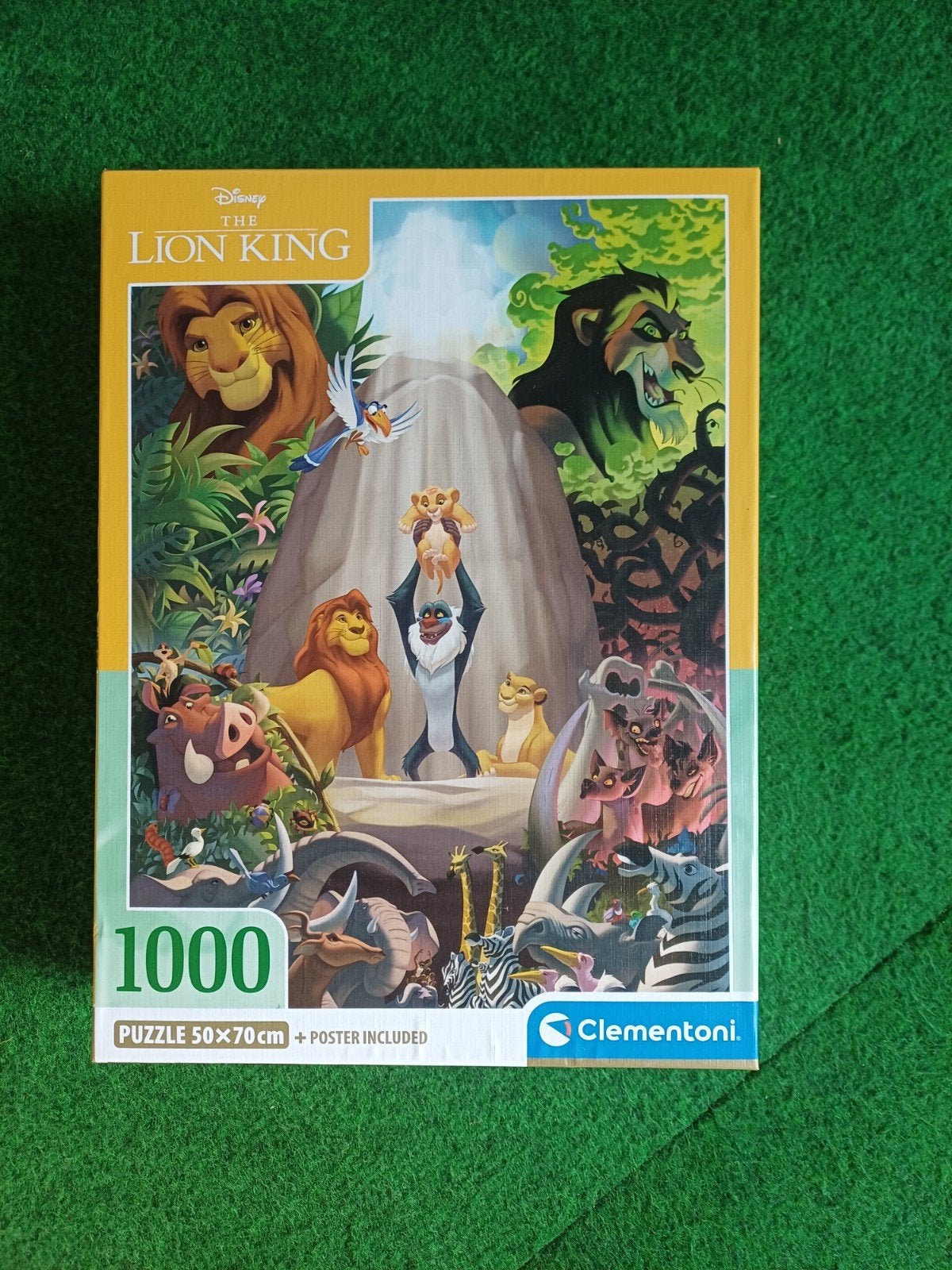 Clementoni puzzel De Leeuwenkoning 1000 stukjes + poster, Ophalen of Verzenden, 500 t/m 1500 stukjes, Zo goed als nieuw, Legpuzzel