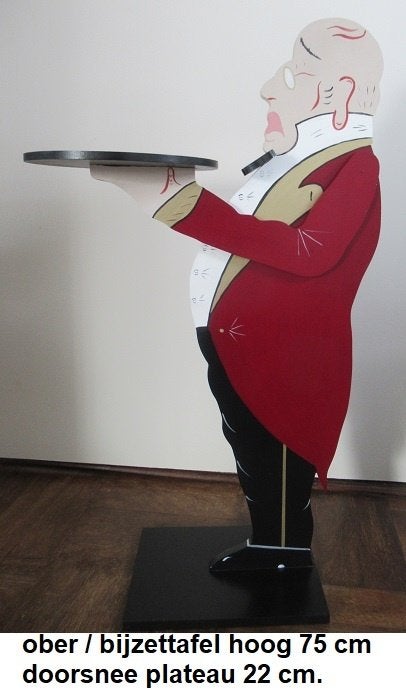 bijzettafel, ober, hoog 75 cm. plateau doorsnee 22 cm., Ophalen, 50 tot 100 cm, Rond, Nieuw