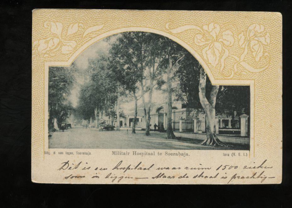 Nederlands indië  1895 Militair Hospitaal Soerabaja (33-28), Ophalen, Voor 1920, Buiten Europa