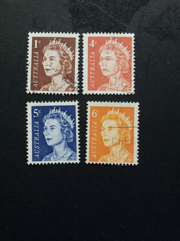Australië kopjes B Koningin Elisabeth 1966 gestempeld, Ophalen of Verzenden, Gestempeld