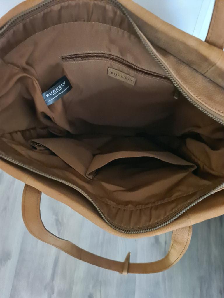 Burkely tas - Bruin leren shopper / schoudertas, Ophalen of Verzenden