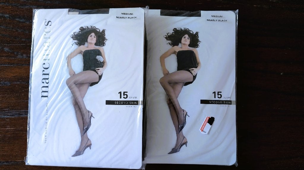 Mooie MarcMarcs panty, Medium, 15 Denier, Nearly Black, Zwart, Nieuw, Maat 40/42 (M), Ophalen of Verzenden