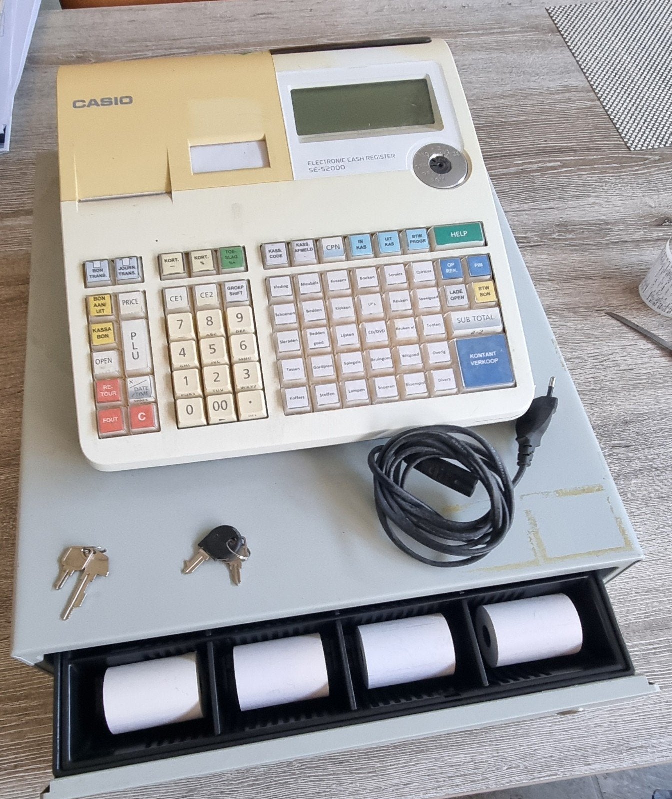 Casio SE-S2000 Elektronische Kassa met Kassalade, Ophalen