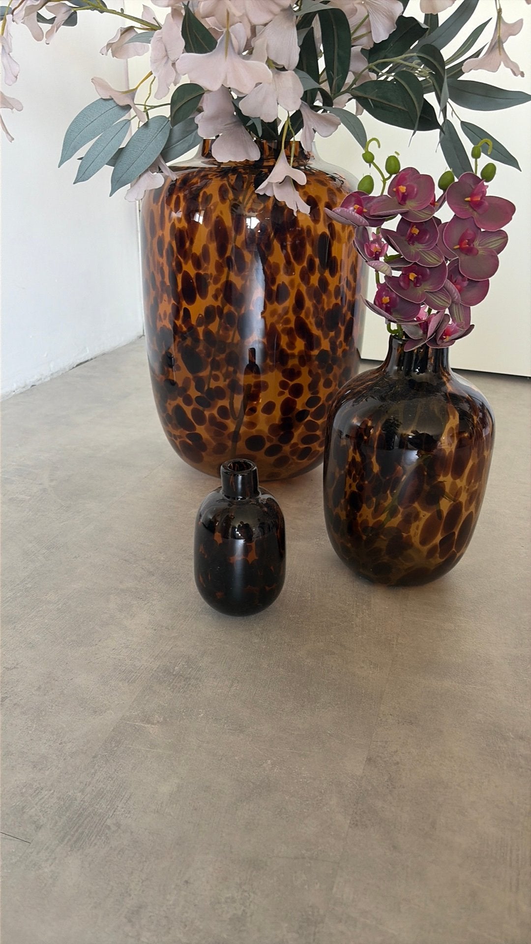 Set van 3 vazen, Ophalen, Overige kleuren, Minder dan 50 cm, Glas