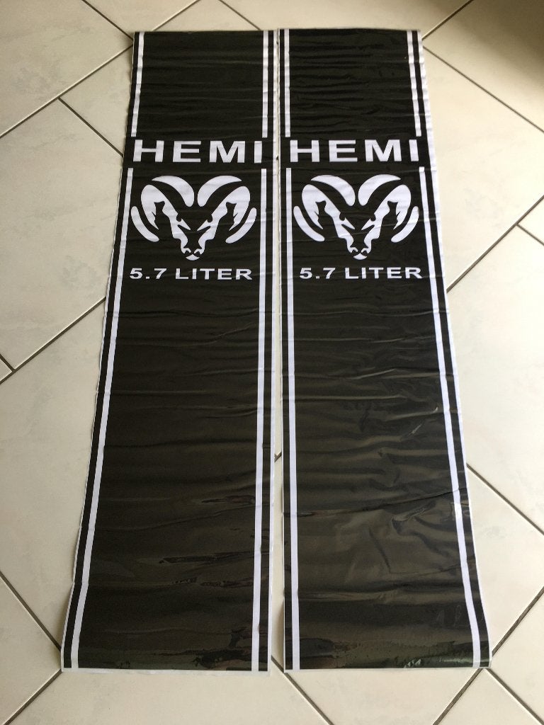 Te koop sticker set hemi 5,7 liter Dodge ram, Ophalen of Verzenden